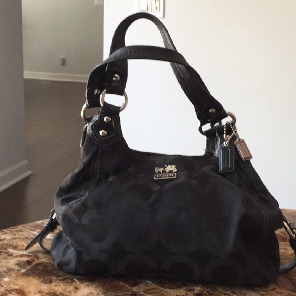 Op Art Cosch Black Compartment Satchel XC